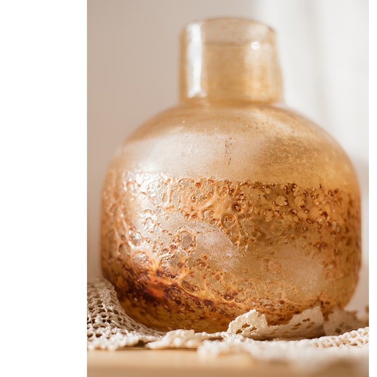 Hand Blown Bubble Glass Bud Vase