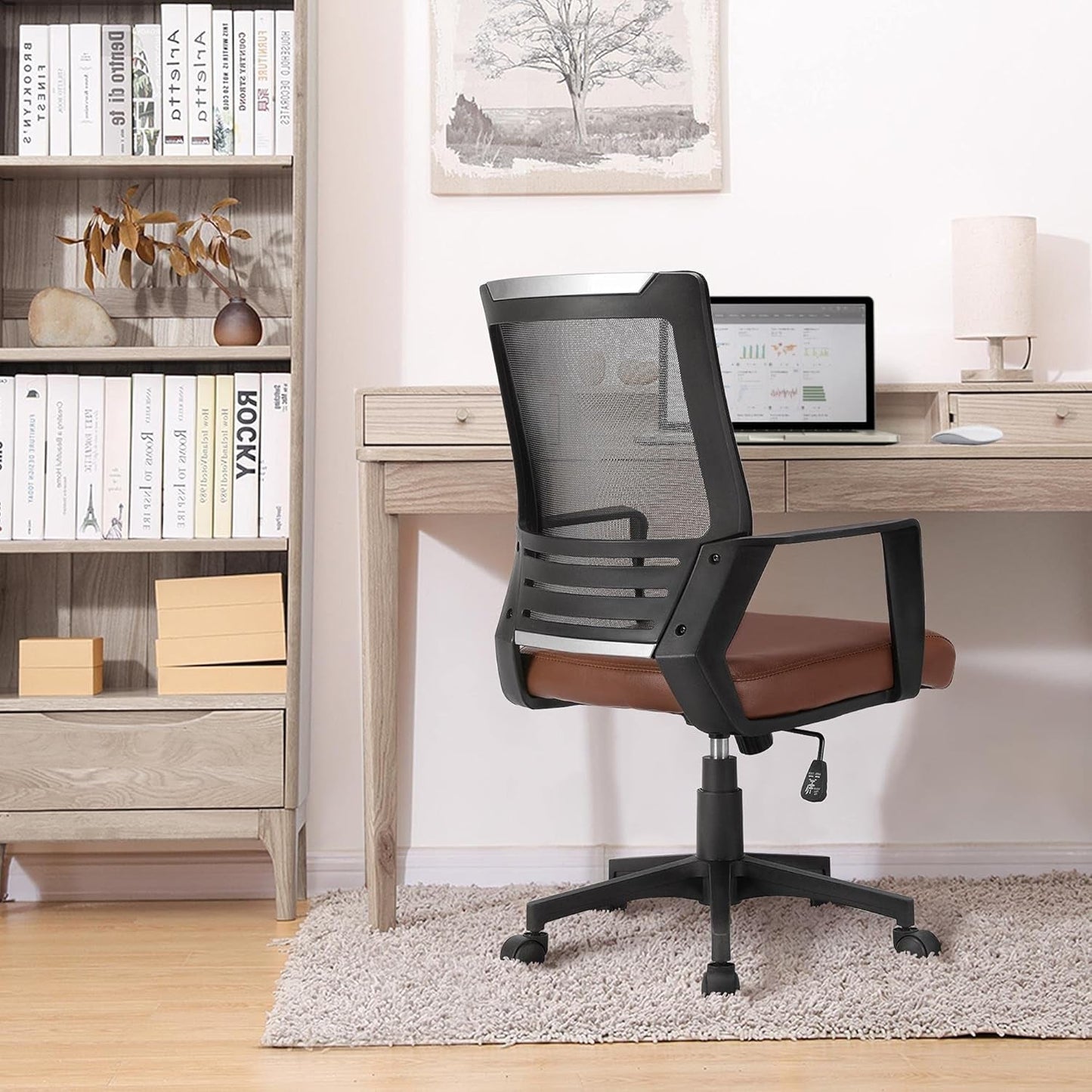 Ergonomic Leather and Mesh Chair