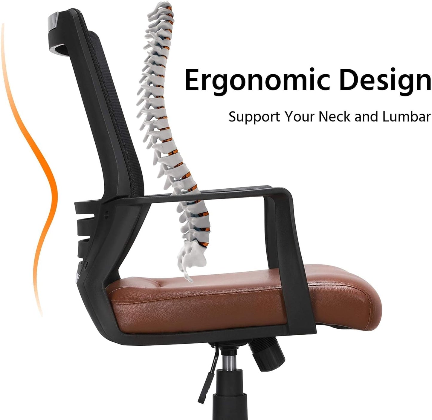 Ergonomic Leather and Mesh Chair