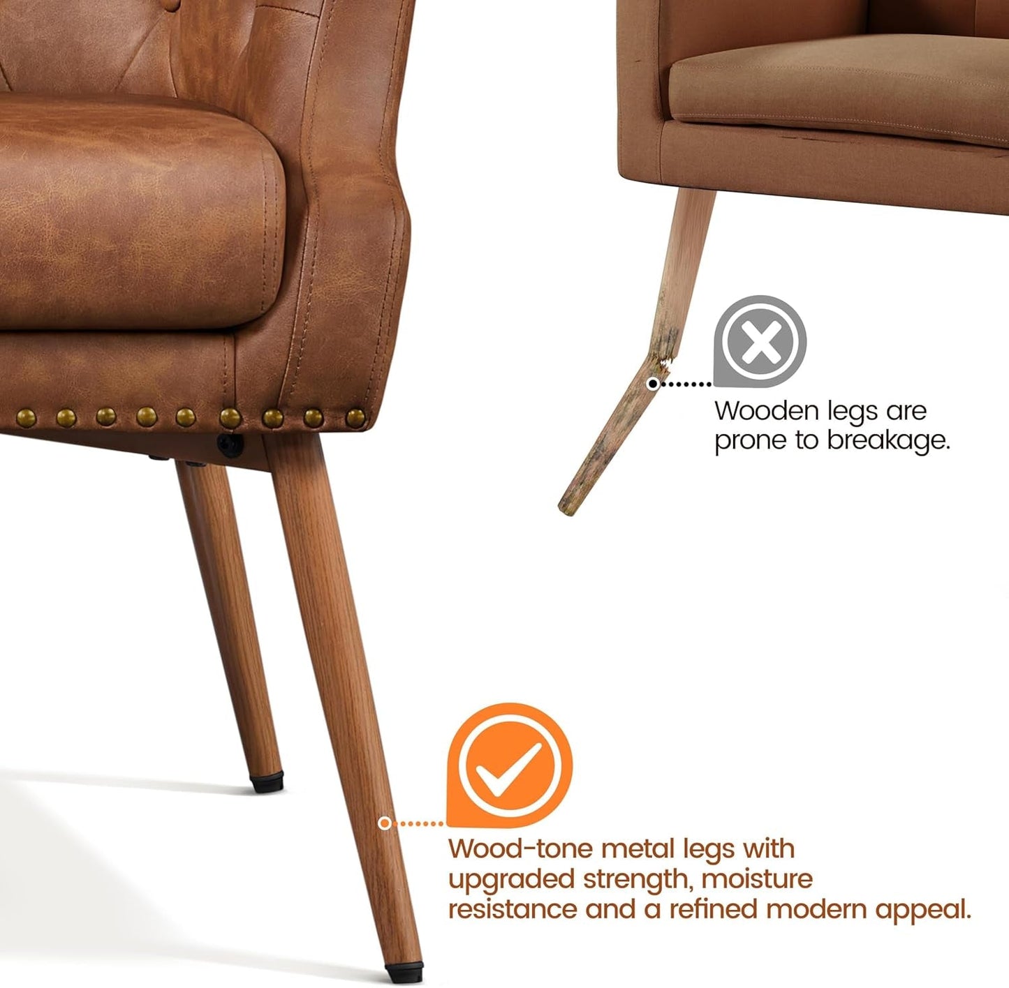 Modern PU Leather Accent Chair