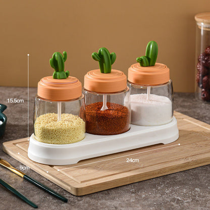 Cactus Kitchen Seasoning Jar Salt Shaker