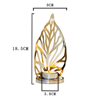 Golden Metal Candle Holder