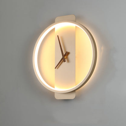 Nordic Bedside Wall Lamp with Clock