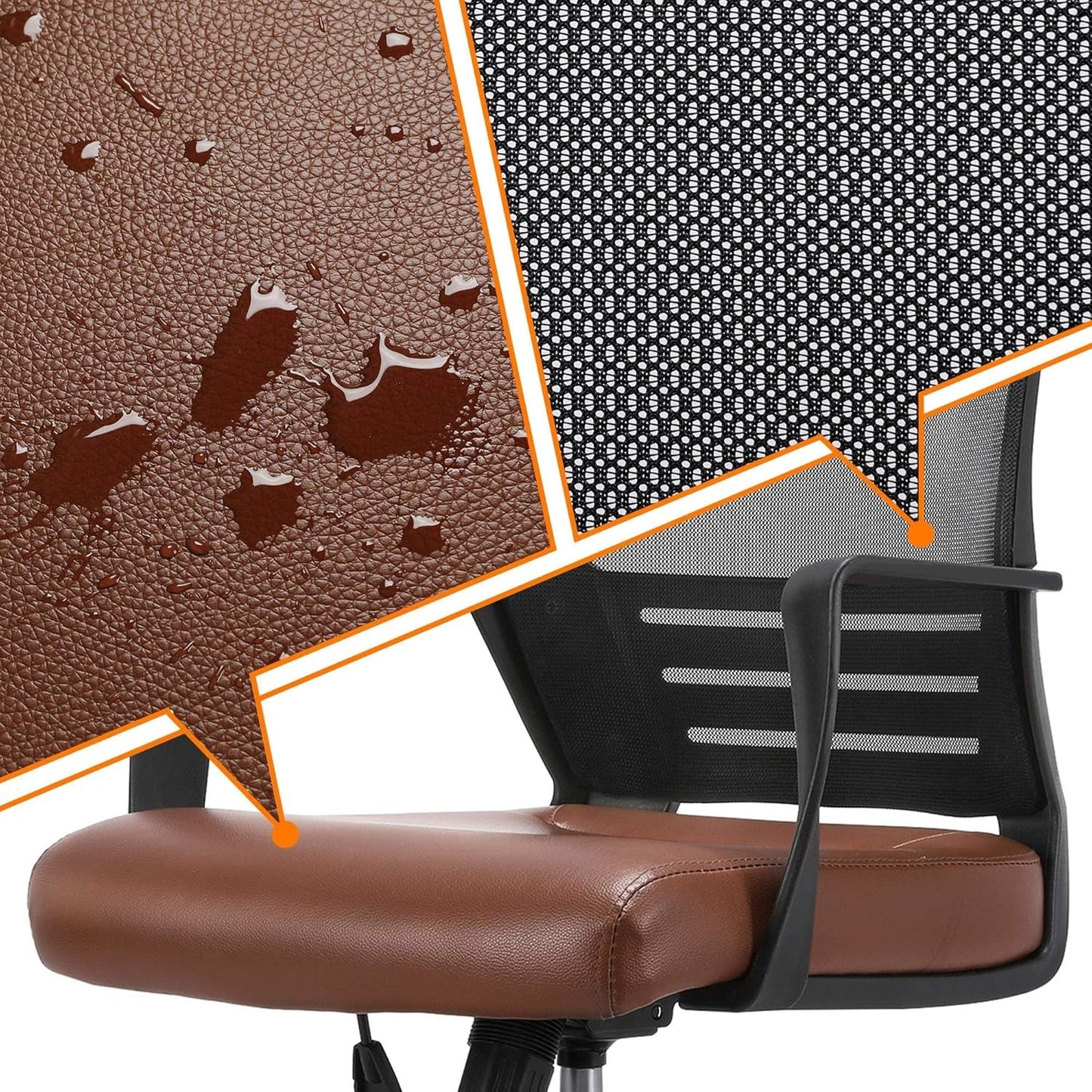 Ergonomic Leather and Mesh Chair