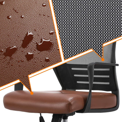 Ergonomic Leather and Mesh Chair