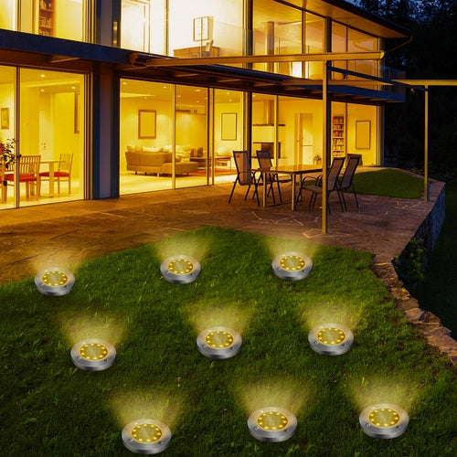 4/8 LEDs Solar Powered Buried Light
