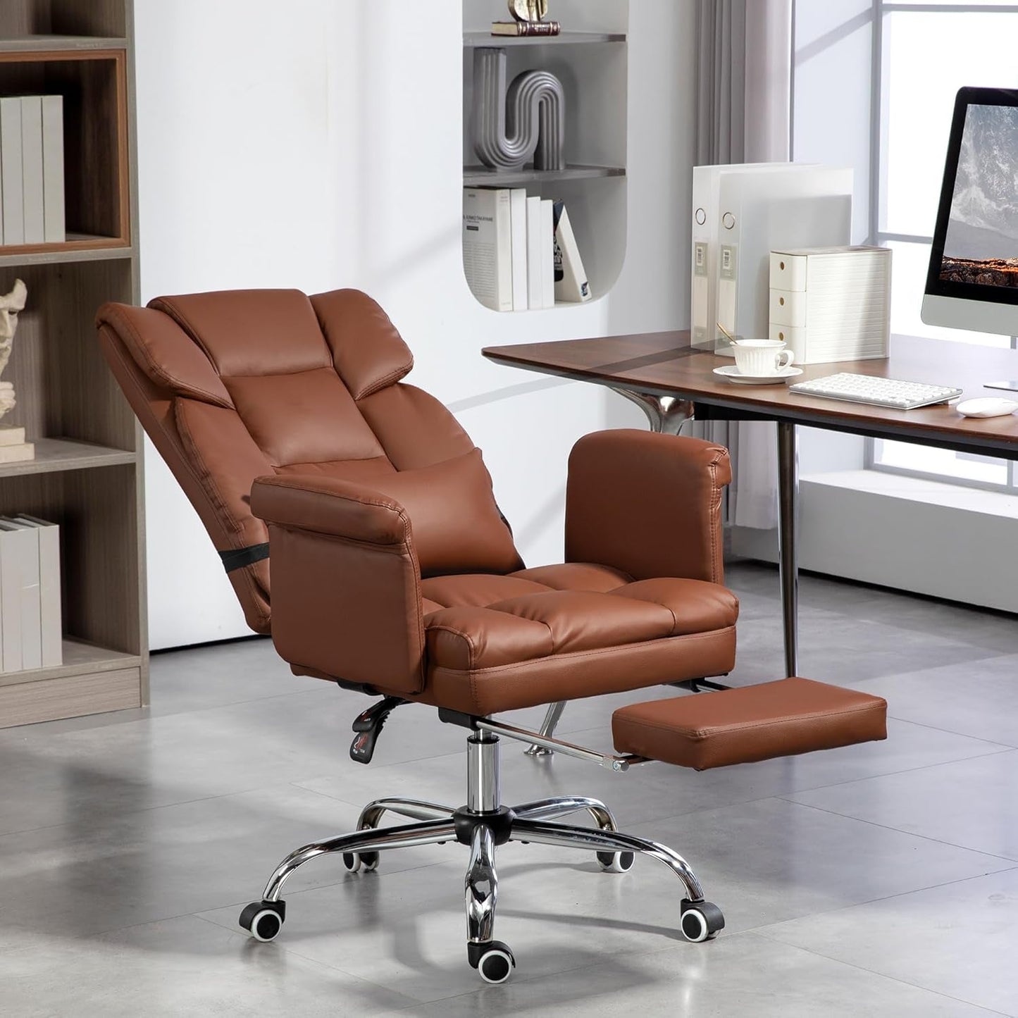 Footrest and Lumbar Support Executive Chair