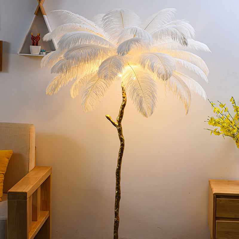 Bedroom Bedside Feather Lamp