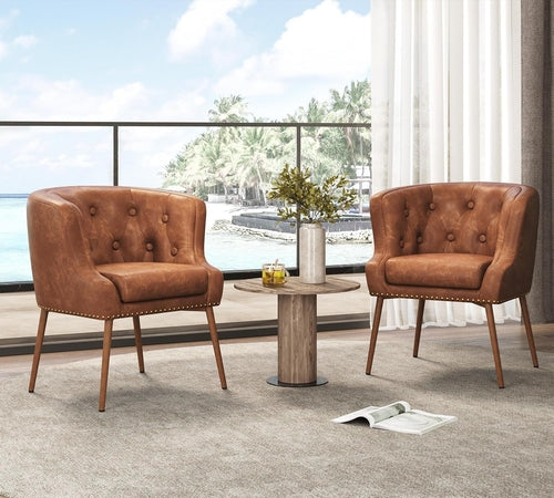 Modern PU Leather Accent Chair