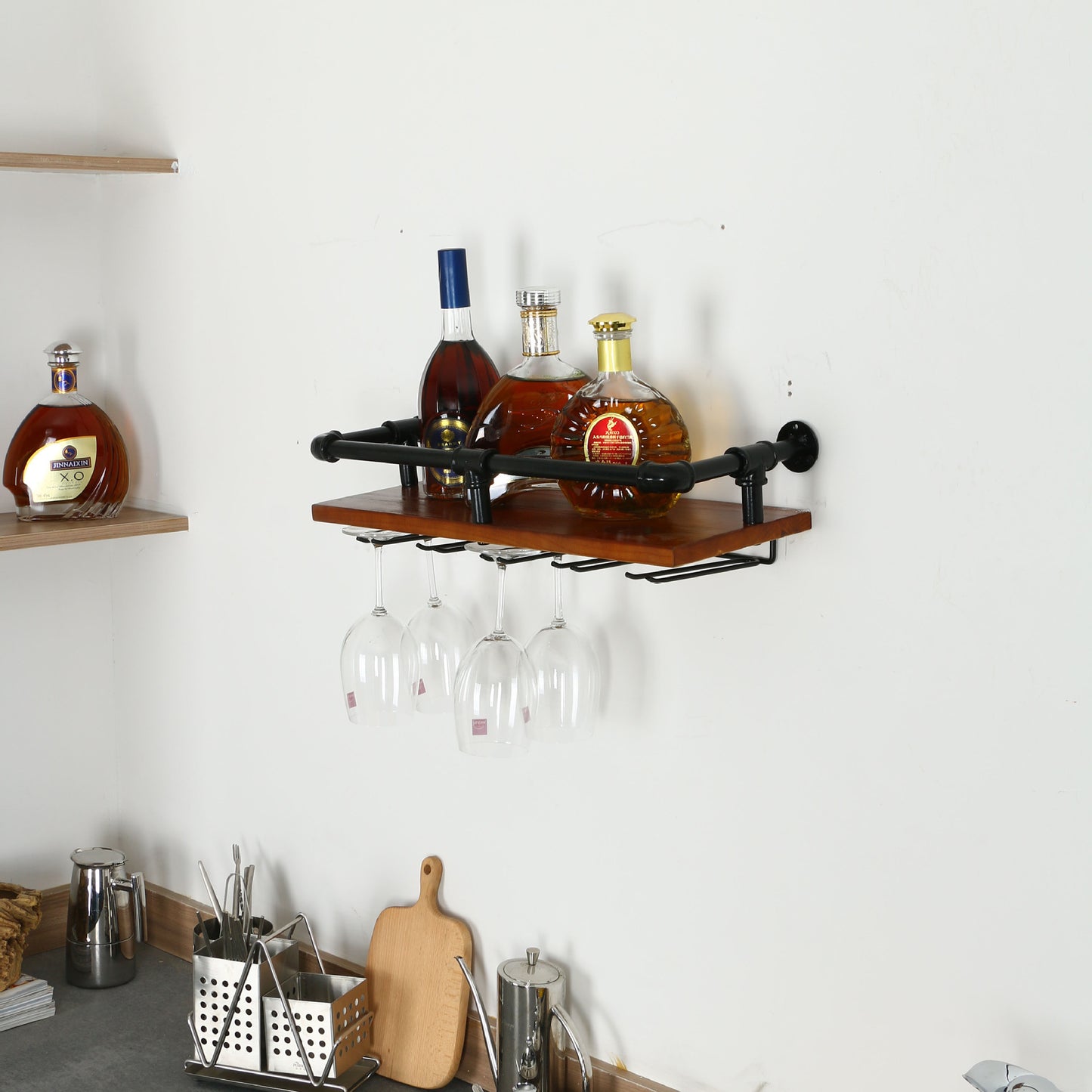 Bar Hanging Wall Mounted Wine Rack