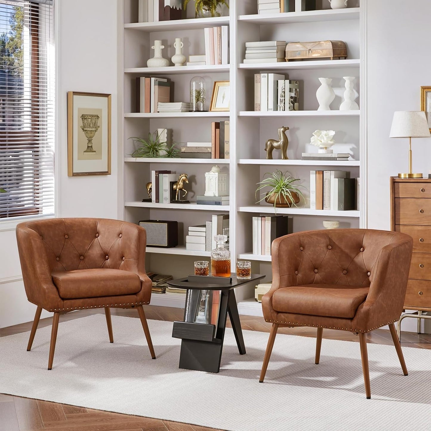 Modern PU Leather Accent Chair