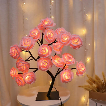 Elegant Rose Tree Lamp for Bedroom Decor