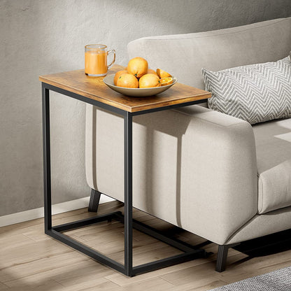 Movable Portable Sofa Side Table with Storage