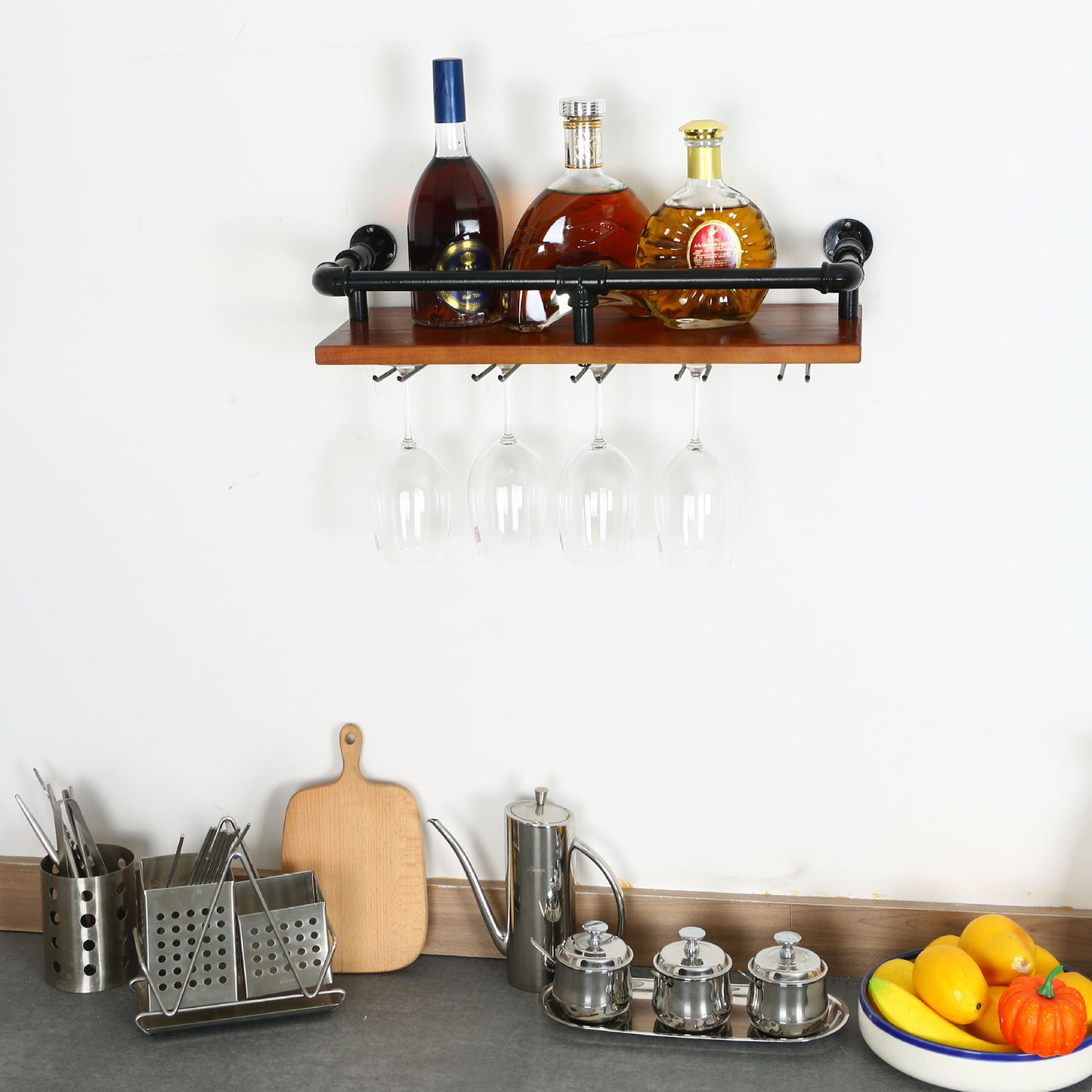 Bar Hanging Wall Mounted Wine Rack