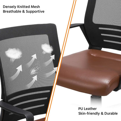 Ergonomic Leather and Mesh Chair