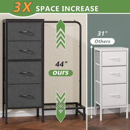 4 Drawers Dresser with Hanging Rack – Sua Casa Boutique 4 Drawers Dresser with Hanging Rack – Sua Casa Boutique
