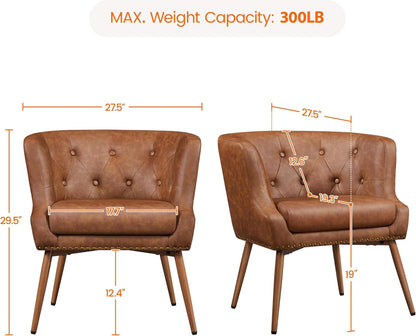 Modern PU Leather Accent Chair