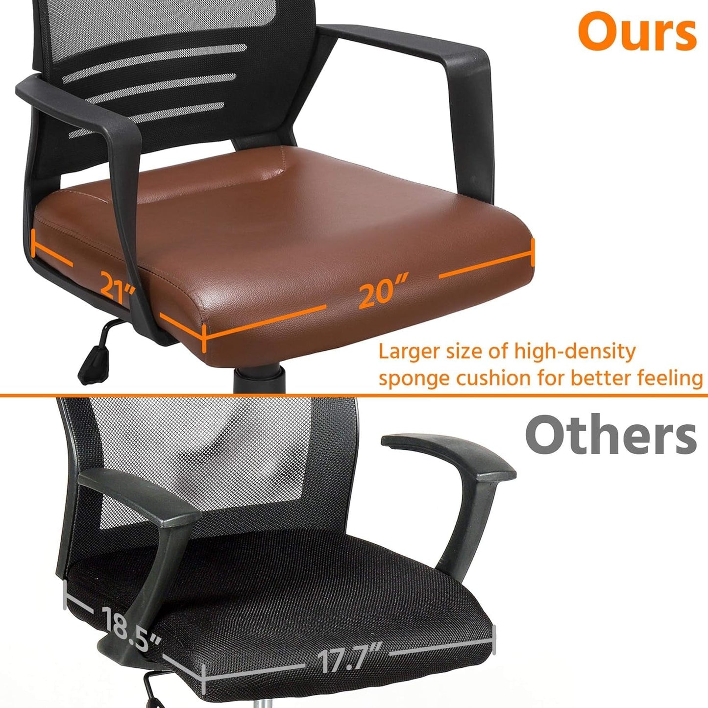 Ergonomic Leather and Mesh Chair