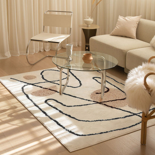 Nordic Modern Abstract Plush Rug